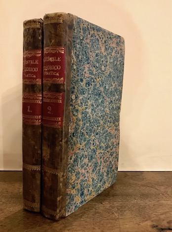 Emilio, vescovo di Alife Gentile  Teorico-pratica secondo l'ecclesiastica, e la civil polizia... aggiunti in fine i giudizj di divorzio ne' matrimonj, e di nullità  della profession religiosa. Parte prima (e Parte seconda) 1794 in Napoli nella Stamperia di Vincenzo Manfredi